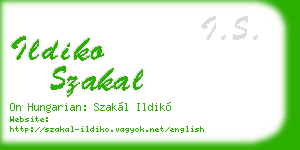 ildiko szakal business card